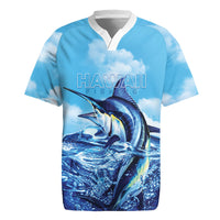 Hawaii Blue Marlin Fishing Rugby Jersey LT05 Blue - Polynesian Pride