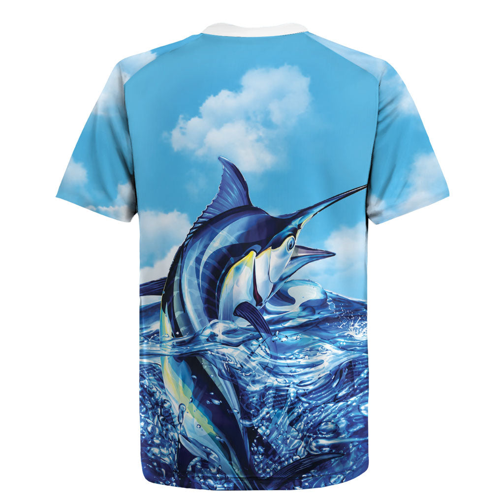 Hawaii Blue Marlin Fishing Rugby Jersey LT05 - Polynesian Pride