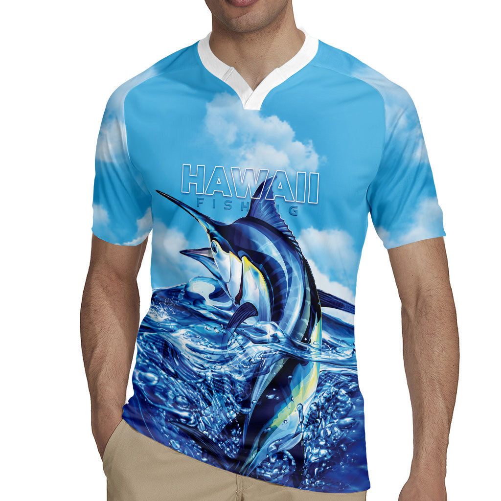 Hawaii Blue Marlin Fishing Rugby Jersey LT05 - Polynesian Pride