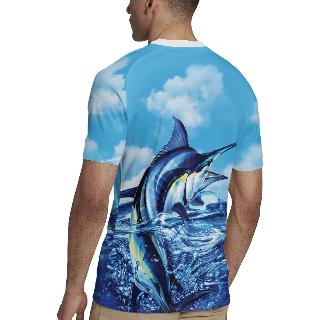 Hawaii Blue Marlin Fishing Rugby Jersey LT05 - Polynesian Pride