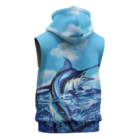 Hawaii Blue Marlin Fishing Sleeveless Hoodie LT05 - Polynesian Pride