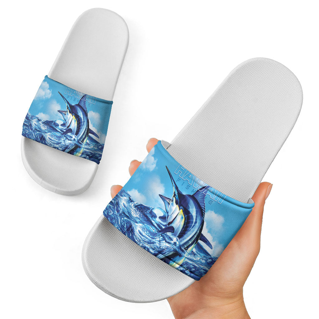 Hawaii Blue Marlin Fishing Slide Sandals LT05 - Polynesian Pride