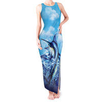 Hawaii Blue Marlin Fishing Tank Maxi Dress