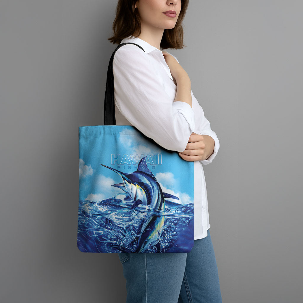 Hawaii Blue Marlin Fishing Tote Bag LT05 - Polynesian Pride