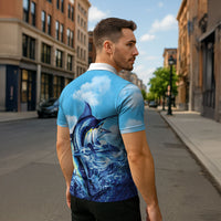 Hawaii Blue Marlin Fishing Zipper Polo Shirt LT05 - Polynesian Pride