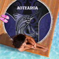 New Zealand Aotearoa Beach Blanket Blue Marlin Fishing Maori Pattern LT05 - Polynesian Pride