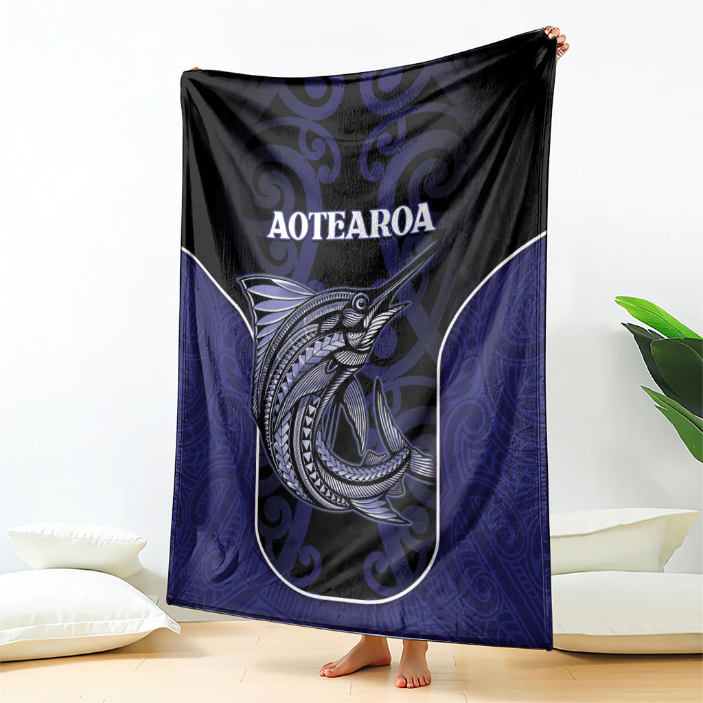New Zealand Aotearoa Blanket Blue Marlin Fishing Maori Pattern LT05 - Polynesian Pride