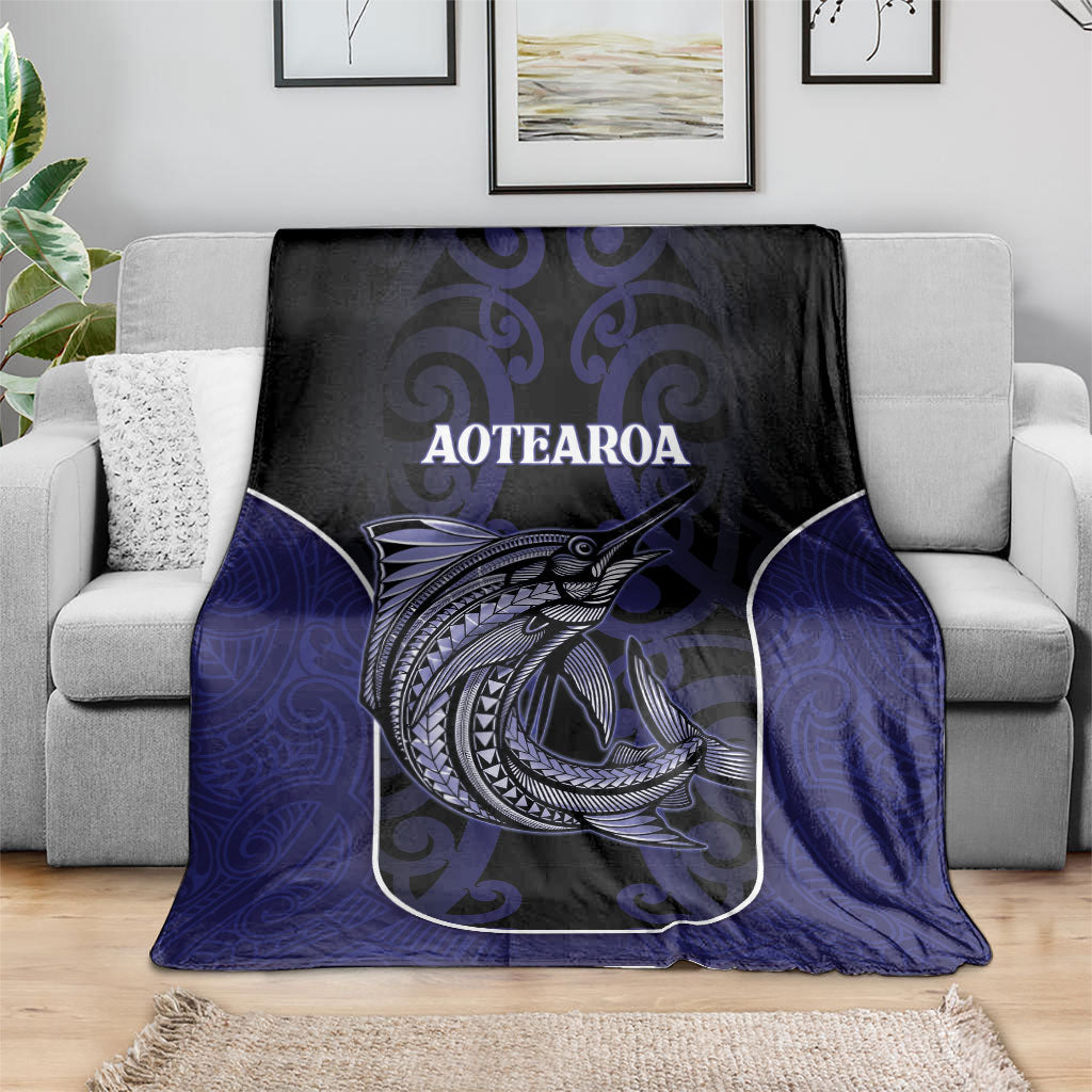 New Zealand Aotearoa Blanket Blue Marlin Fishing Maori Pattern LT05 - Polynesian Pride