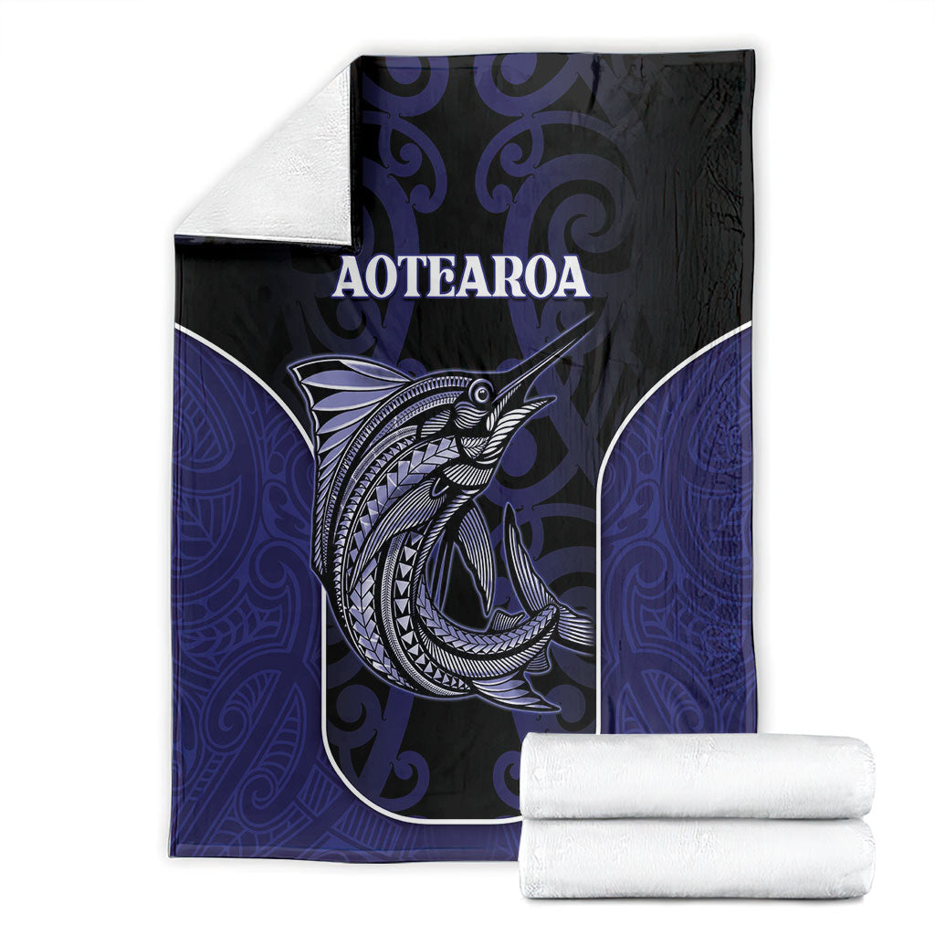 New Zealand Aotearoa Blanket Blue Marlin Fishing Maori Pattern LT05 - Polynesian Pride