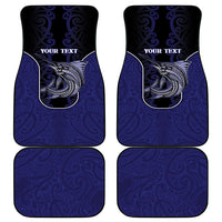 Personalised New Zealand Aotearoa Car Mats Blue Marlin Fishing Maori Pattern LT05 - Polynesian Pride