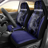 New Zealand Aotearoa Car Seat Cover Blue Marlin Fishing Maori Pattern LT05 - Polynesian Pride