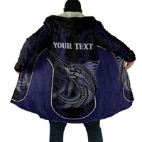 Personalised New Zealand Aotearoa Cloak Blue Marlin Fishing Maori Pattern LT05 - Polynesian Pride