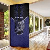 Personalised New Zealand Aotearoa Door Cover Blue Marlin Fishing Maori Pattern LT05 - Polynesian Pride