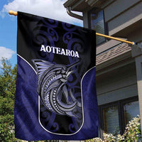 New Zealand Aotearoa Garden Flag Blue Marlin Fishing Maori Pattern LT05 - Polynesian Pride