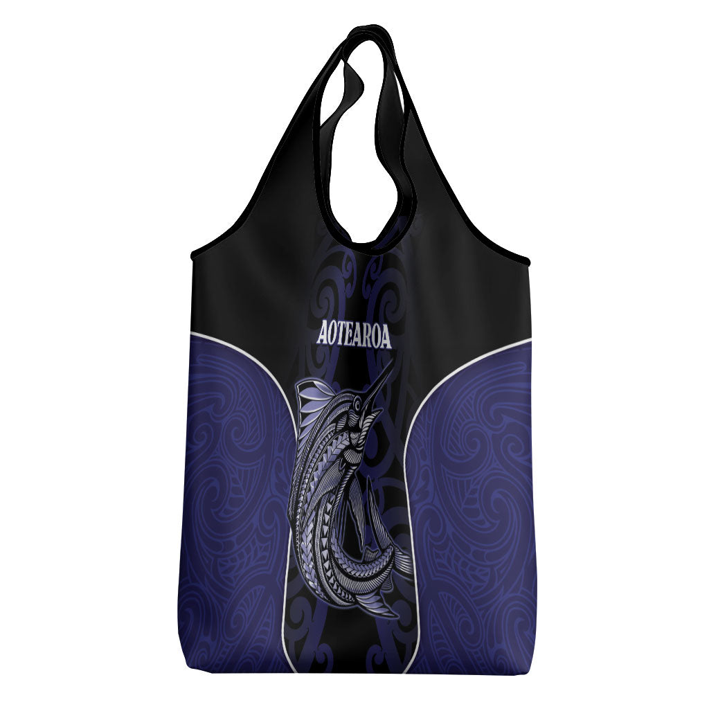 New Zealand Aotearoa Grocery Bag Blue Marlin Fishing Maori Pattern LT05 - Polynesian Pride