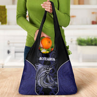 New Zealand Aotearoa Grocery Bag Blue Marlin Fishing Maori Pattern LT05 - Polynesian Pride