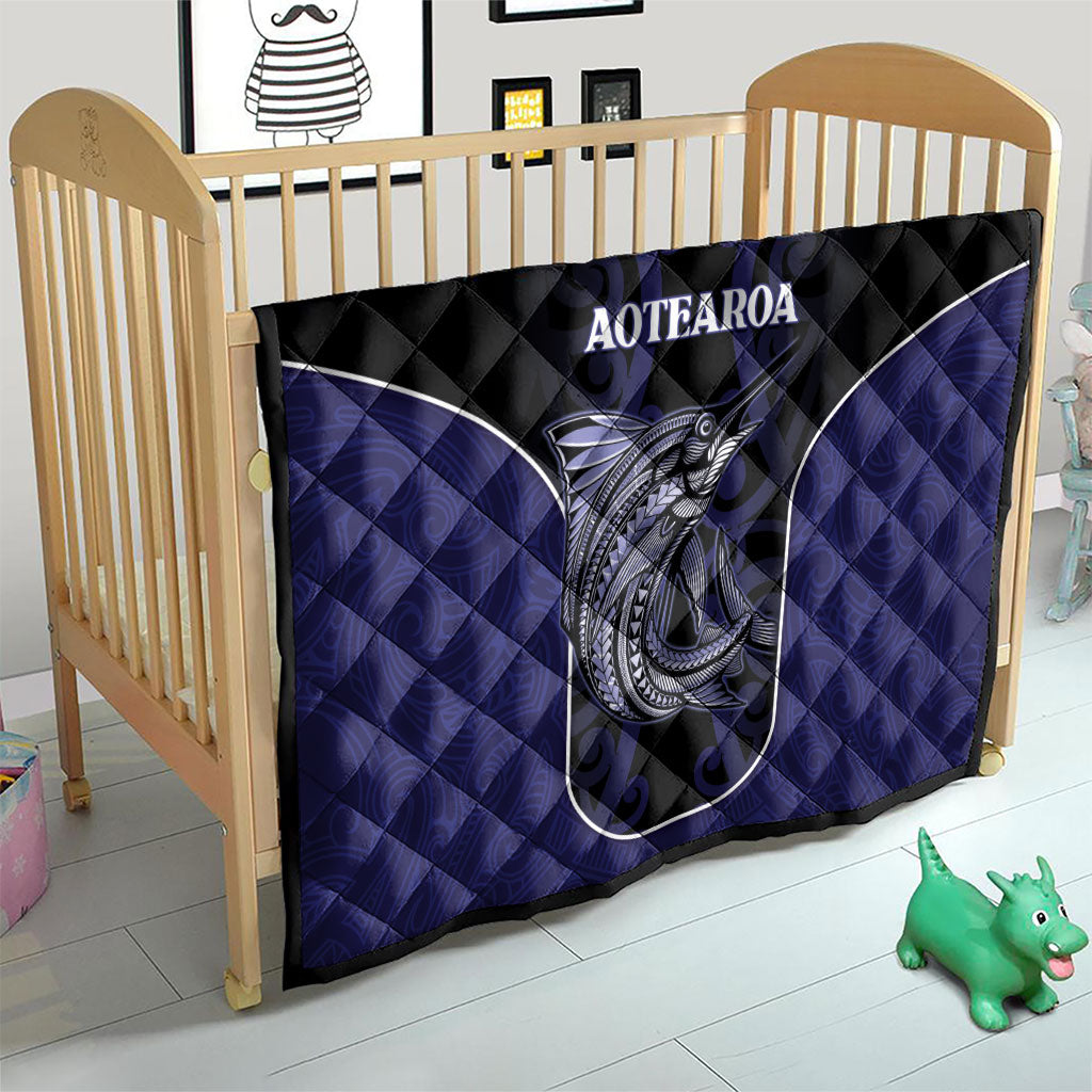 New Zealand Aotearoa Quilt Blue Marlin Fishing Maori Pattern LT05 - Polynesian Pride
