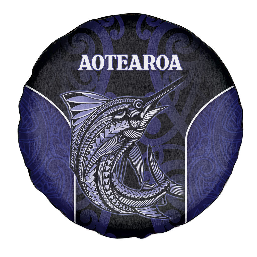 New Zealand Aotearoa Spare Tire Cover Blue Marlin Fishing Maori Pattern LT05 - Polynesian Pride