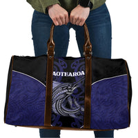 New Zealand Aotearoa Travel Bag Blue Marlin Fishing Maori Pattern LT05 Black - Polynesian Pride