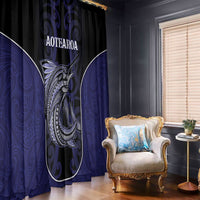 New Zealand Aotearoa Window Curtain Blue Marlin Fishing Maori Pattern LT05 - Polynesian Pride