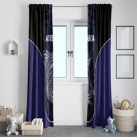 New Zealand Aotearoa Window Curtain Blue Marlin Fishing Maori Pattern LT05 - Polynesian Pride