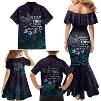 Polynesia Suicide Prevention Awareness Family Matching Mermaid Dress and Hawaiian Shirt Keep Going The World Needs You LT05 - Polynesian Pride