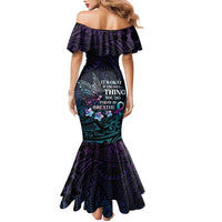 Polynesia Suicide Prevention Awareness Family Matching Mermaid Dress and Hawaiian Shirt Keep Going The World Needs You LT05 - Polynesian Pride