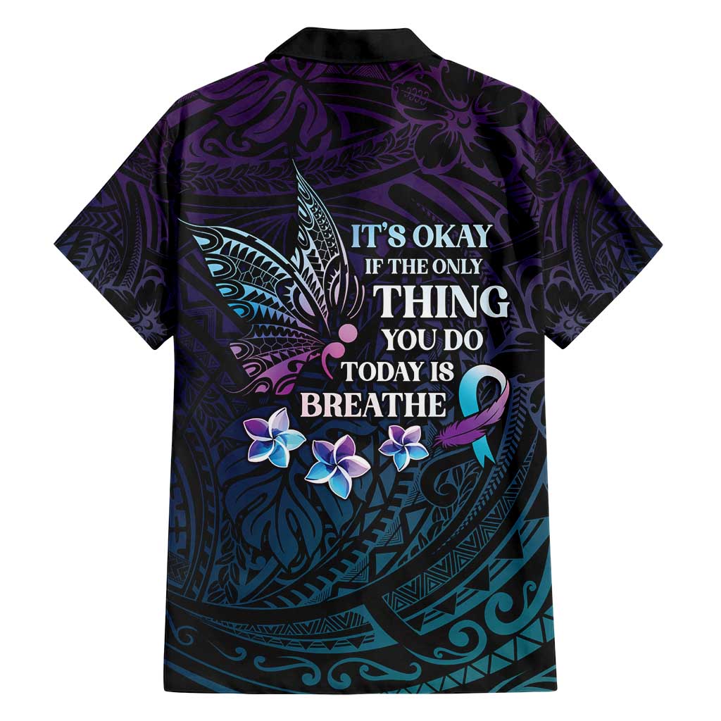 Polynesia Suicide Prevention Awareness Family Matching Off Shoulder Maxi Dress and Hawaiian Shirt Keep Going The World Needs You LT05 - Polynesian Pride