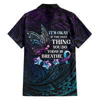 Polynesia Suicide Prevention Awareness Family Matching Off Shoulder Maxi Dress and Hawaiian Shirt Keep Going The World Needs You LT05 - Polynesian Pride