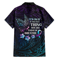 Polynesia Suicide Prevention Awareness Family Matching Off Shoulder Short Dress and Hawaiian Shirt Keep Going The World Needs You LT05 - Polynesian Pride