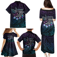 Polynesia Suicide Prevention Awareness Family Matching Puletasi and Hawaiian Shirt Keep Going The World Needs You LT05 - Polynesian Pride