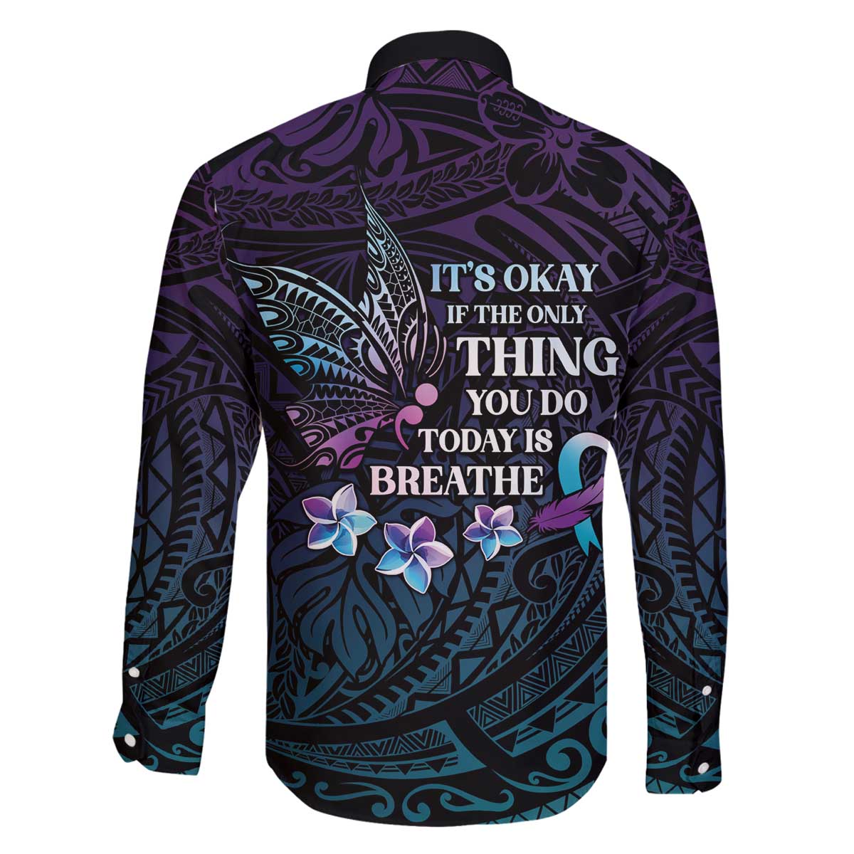 Polynesia Suicide Prevention Awareness Family Matching Puletasi and Hawaiian Shirt Keep Going The World Needs You LT05 - Polynesian Pride