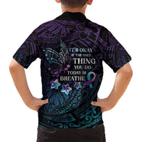 Polynesia Suicide Prevention Awareness Family Matching Summer Maxi Dress and Hawaiian Shirt Keep Going The World Needs You LT05 - Polynesian Pride