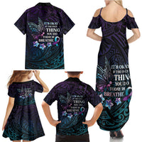 Polynesia Suicide Prevention Awareness Family Matching Summer Maxi Dress and Hawaiian Shirt Keep Going The World Needs You LT05 - Polynesian Pride