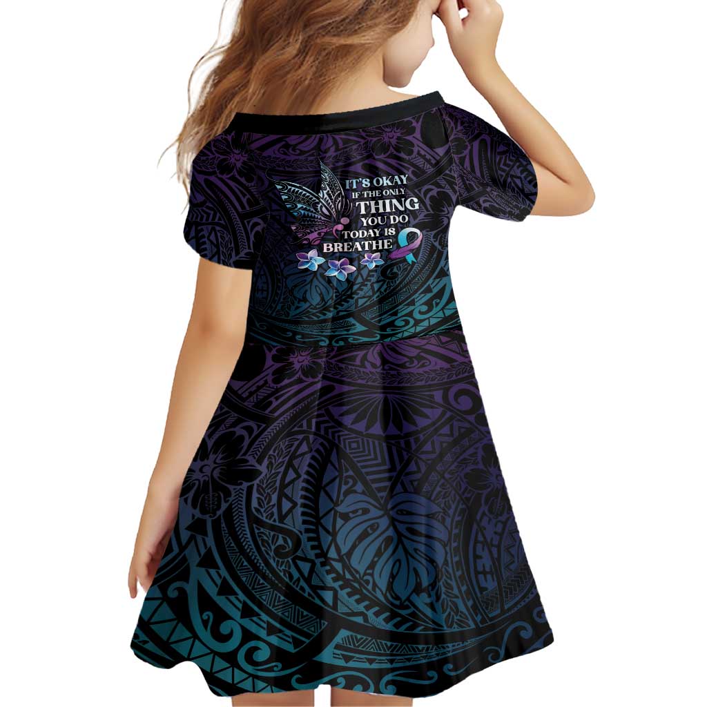 Polynesia Suicide Prevention Awareness Family Matching Tank Maxi Dress and Hawaiian Shirt Keep Going The World Needs You LT05 - Polynesian Pride