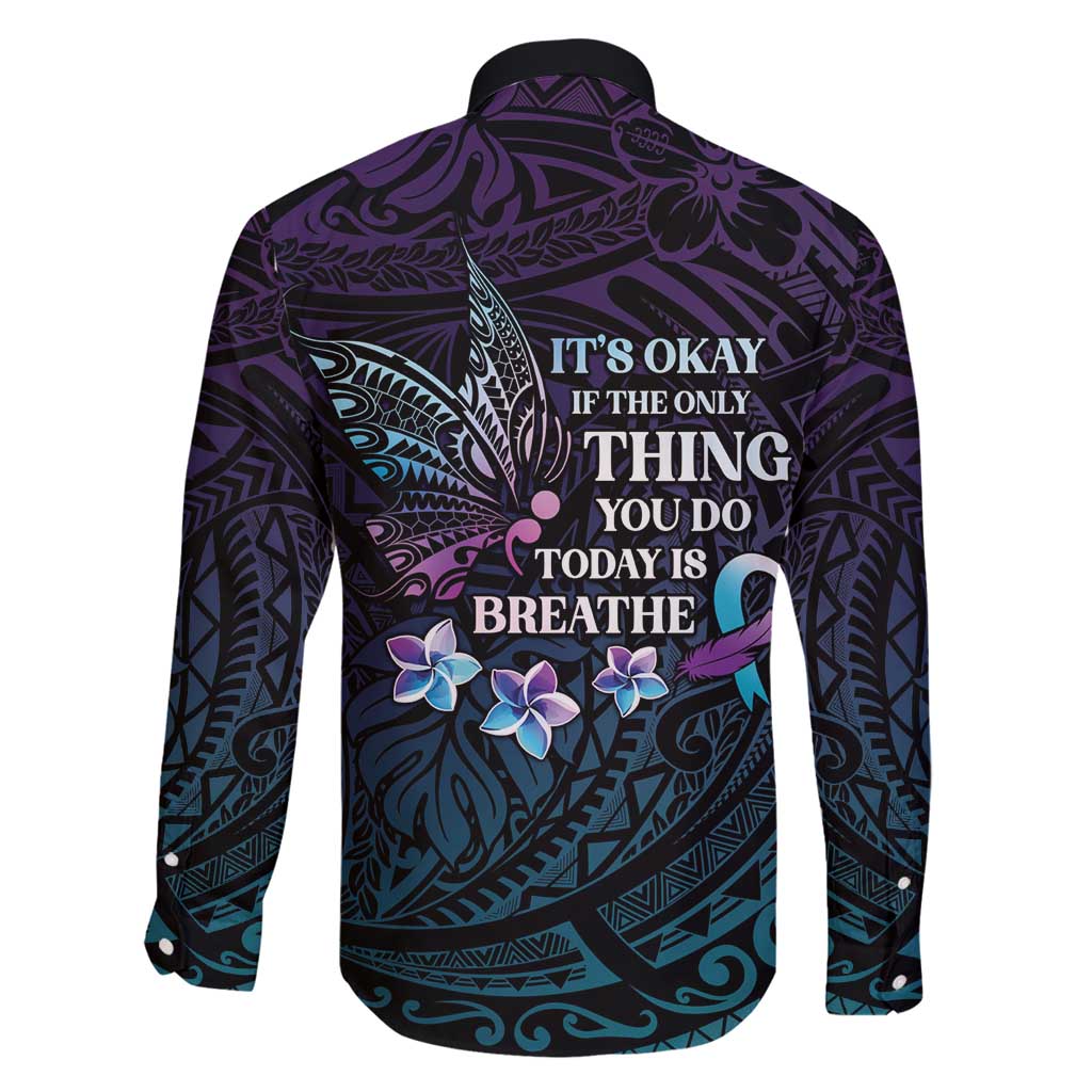 Polynesia Suicide Prevention Awareness Family Matching Tank Maxi Dress and Hawaiian Shirt Keep Going The World Needs You LT05 - Polynesian Pride