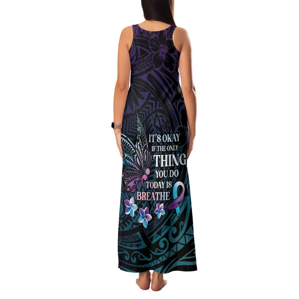 Polynesia Suicide Prevention Awareness Family Matching Tank Maxi Dress and Hawaiian Shirt Keep Going The World Needs You LT05 - Polynesian Pride