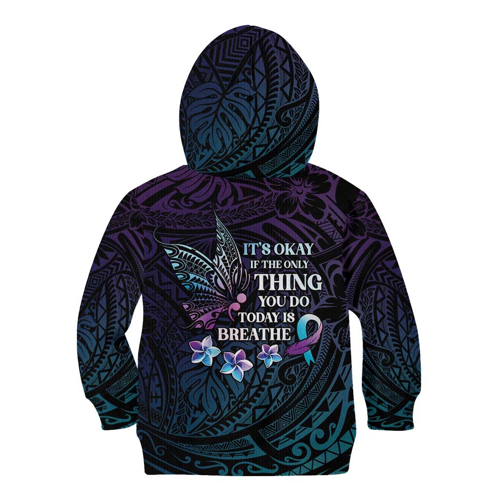 Polynesia Suicide Prevention Awareness Kid Hoodie Keep Going The World Needs You