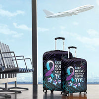 Polynesia Suicide Prevention Awareness Luggage Cover Keep Going The World Needs You