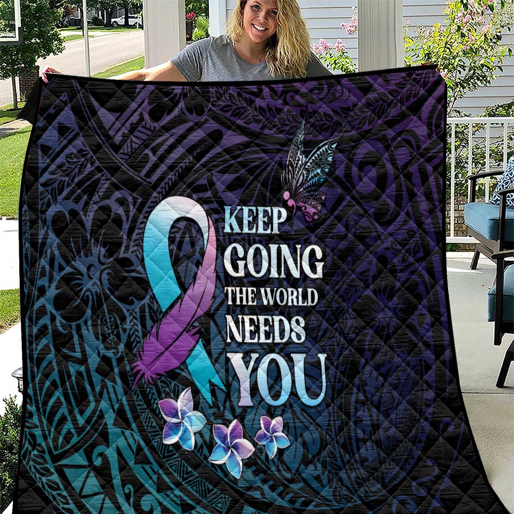 Polynesia Suicide Prevention Awareness Quilt Keep Going The World Needs You