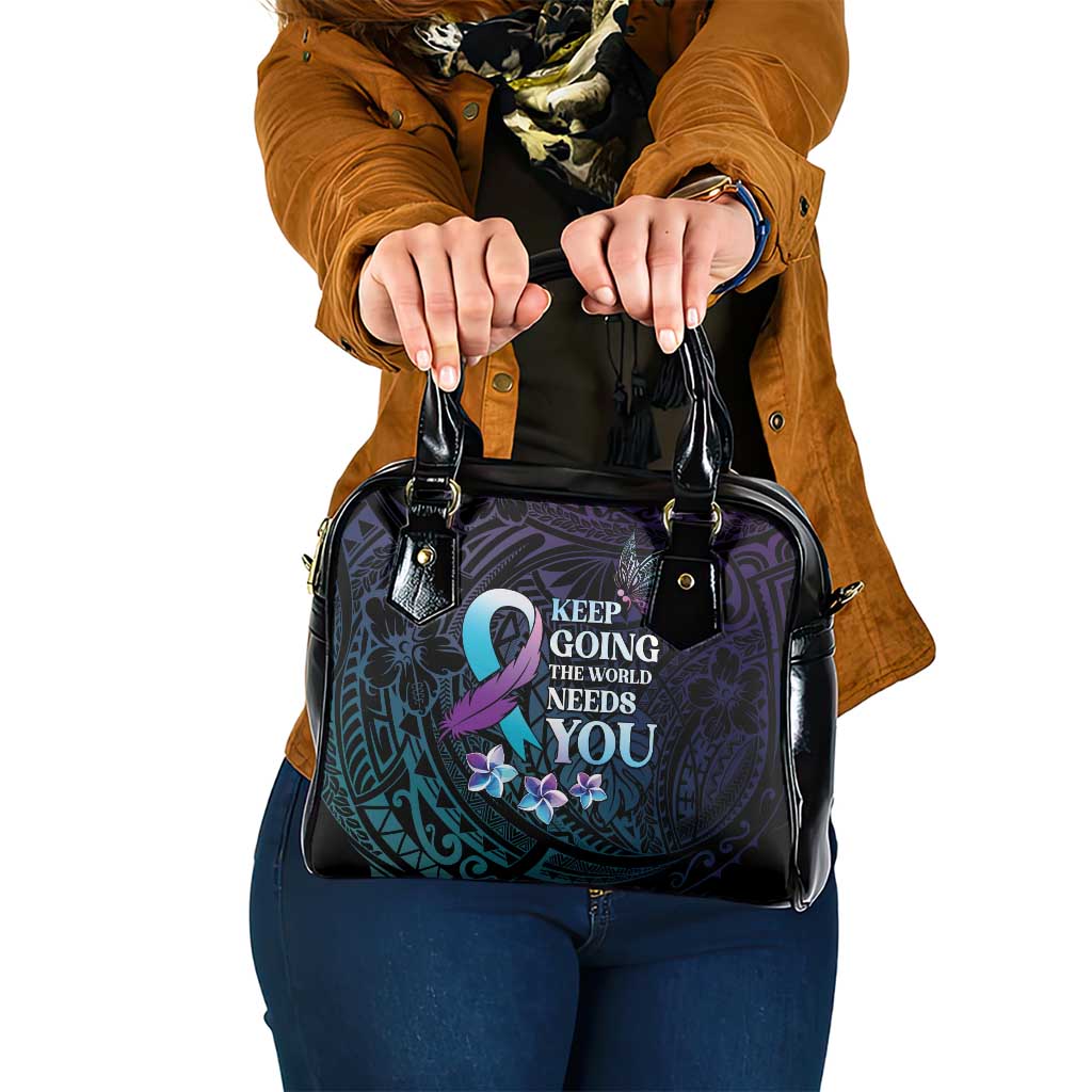 Polynesia Suicide Prevention Awareness Shoulder Handbag Keep Going The World Needs You