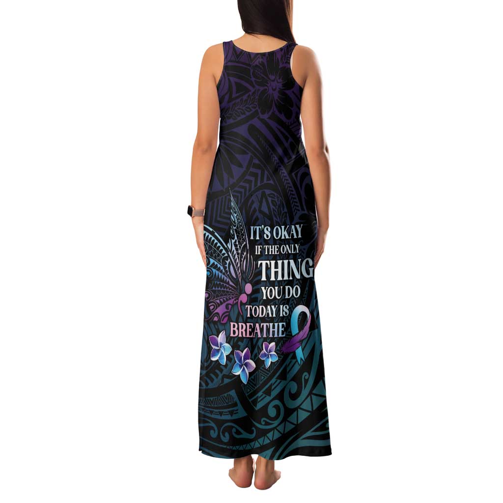 Polynesia Suicide Prevention Awareness Tank Maxi Dress Keep Going The World Needs You