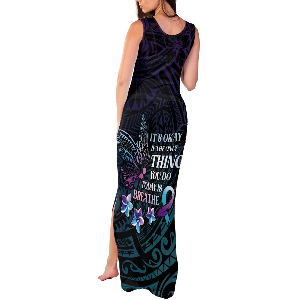 Polynesia Suicide Prevention Awareness Tank Maxi Dress Keep Going The World Needs You