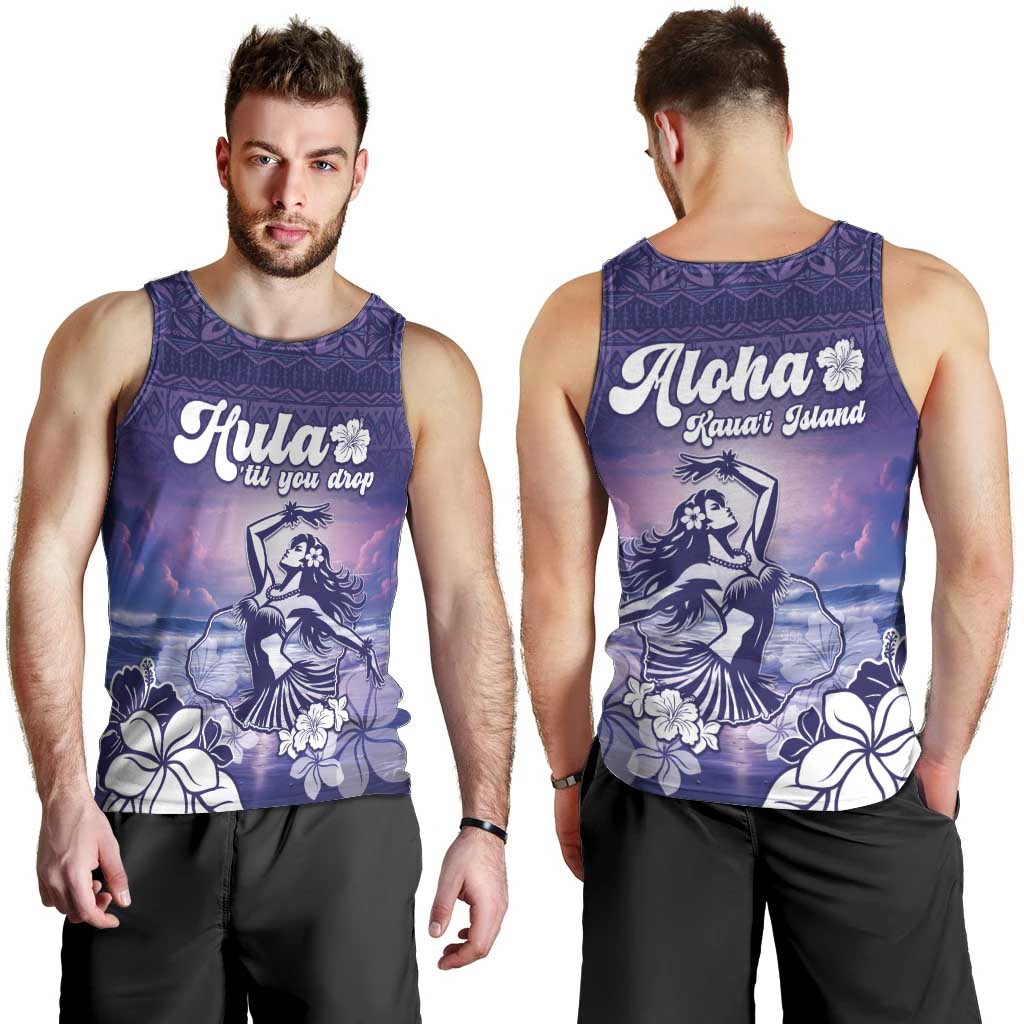 Aloha Hawaii Kauai Island Men Tank Top Hula Till You Drop LT05 - Polynesian Pride