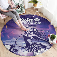 Aloha Hawaii Kauai Island Round Carpet Hula Till You Drop