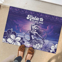 Aloha Hawaii Kauai Island Rubber Doormat Hula Till You Drop LT05 - Polynesian Pride