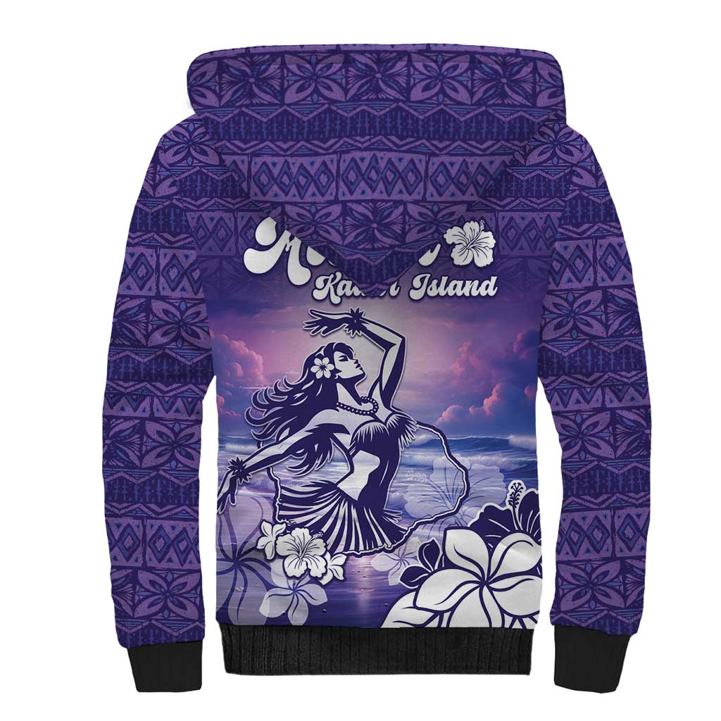 Aloha Hawaii Kauai Island Sherpa Hoodie Hula Till You Drop LT05 - Polynesian Pride