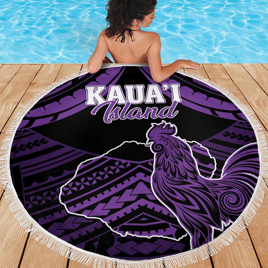 Hawaii Kauai Island Beach Blanket Rooster Tribal Tattoo Simple Style LT05 - Polynesian Pride