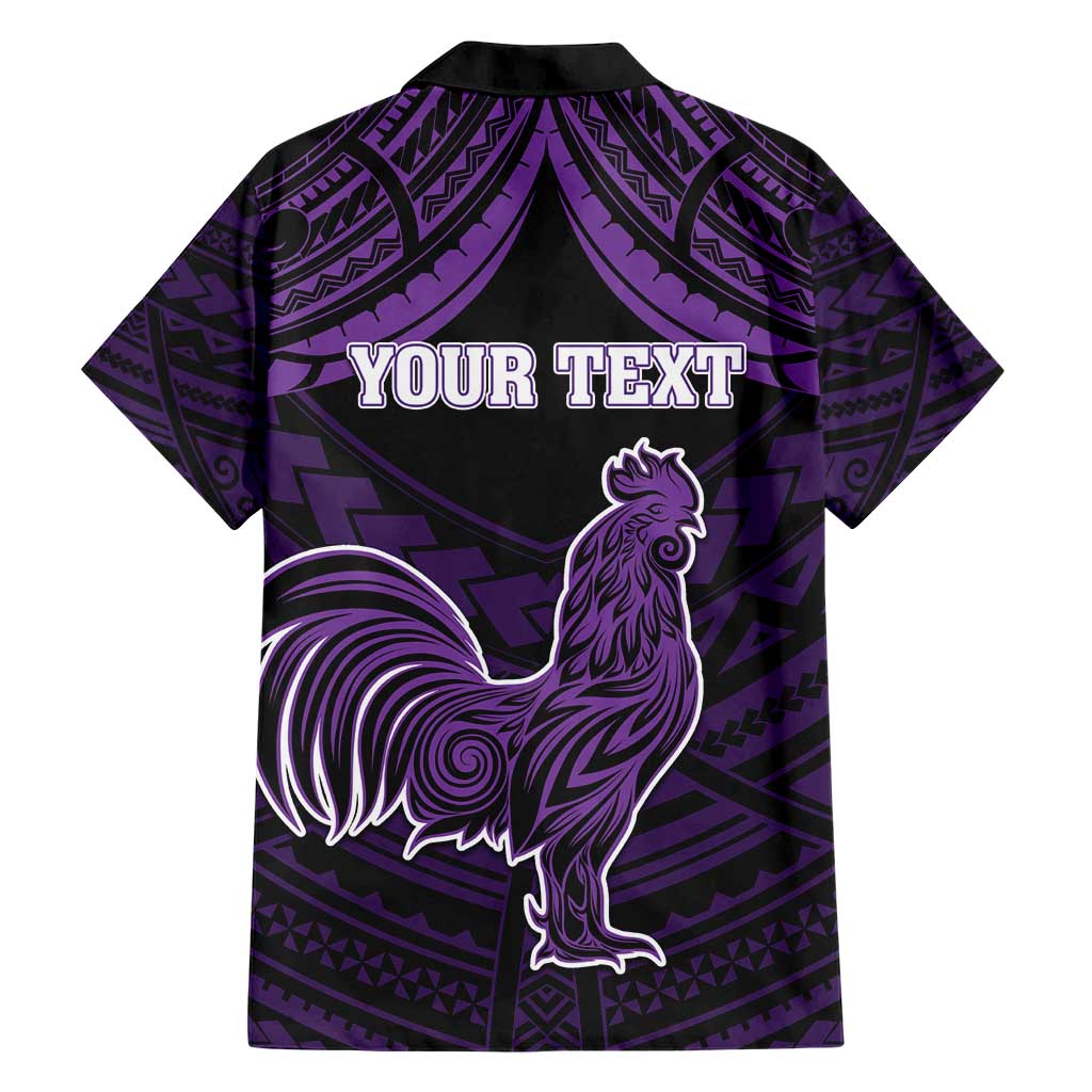 Personalised Hawaii Kauai Island Hawaiian Shirt Rooster Tribal Tattoo Simple Style LT05 - Polynesian Pride