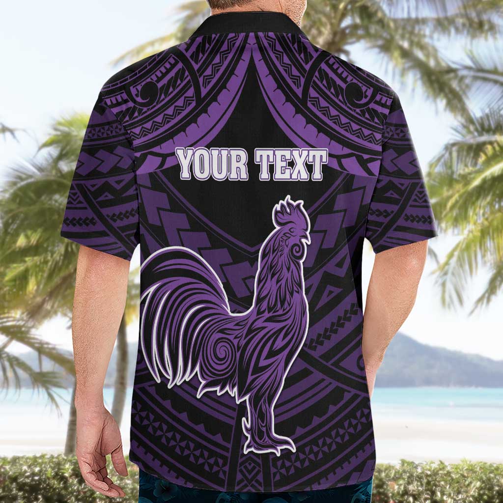 Personalised Hawaii Kauai Island Hawaiian Shirt Rooster Tribal Tattoo Simple Style LT05 - Polynesian Pride